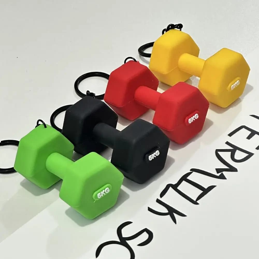 Mini Weight Shape Keyring, Water Glasses, Kettlebell, Simulated Manubri, Creative Pendant for Bags, Fitness Series