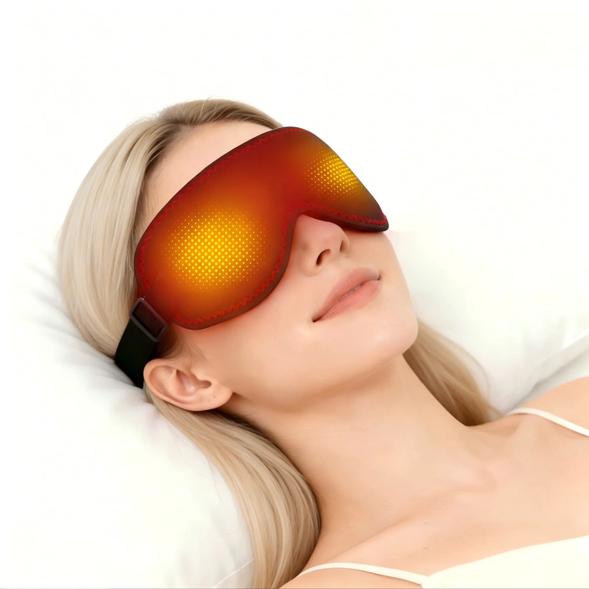 Maschera per gli occhi riscaldata Maschera per gli occhi asciutti con 3 livelli di calore Impacco caldo Impacco caldo Cuscino riscaldante per occhiaie del sonno