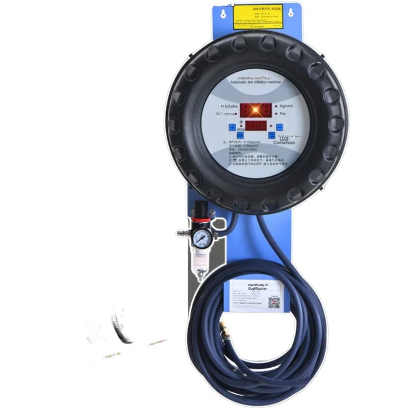 220V Digital Wall Hanging Tire Air Filling Machine KOTUMY, Full Automatic Car Tire Inflator Pump for Garage Tire Workshop Use