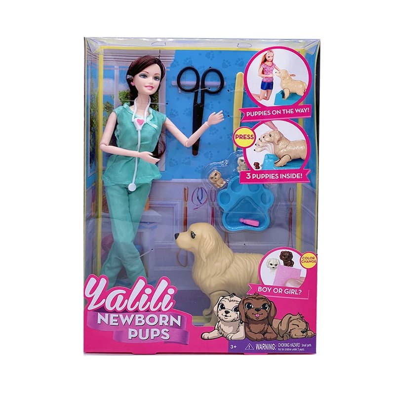 New doll Princess DIY 30 cm and will give birth to small dogs Toy for large dogs for children playing games Girl's Birthday Gift
