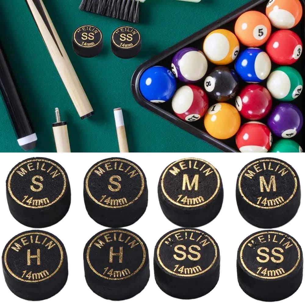 Leather Snooker Cue Tip Multi Layers Replacement Billiard Heads Tips Professional SS/S/M/H Pigskin Stick Tips Pool Halls