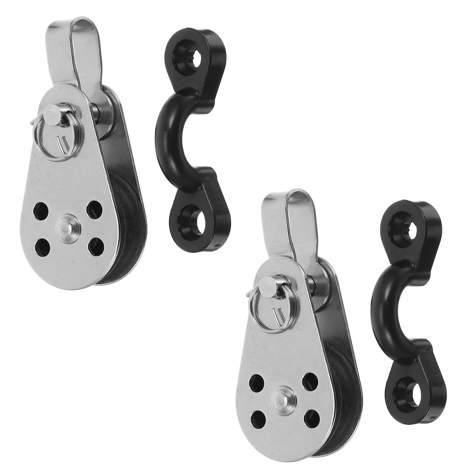 Kit Carrello Ancoraggio per Kayak e Canoa, Blocco Puleggia in Acciaio Inossidabile Resistente alla Corrosione, Accessori per Nautica e Sport Acquatici