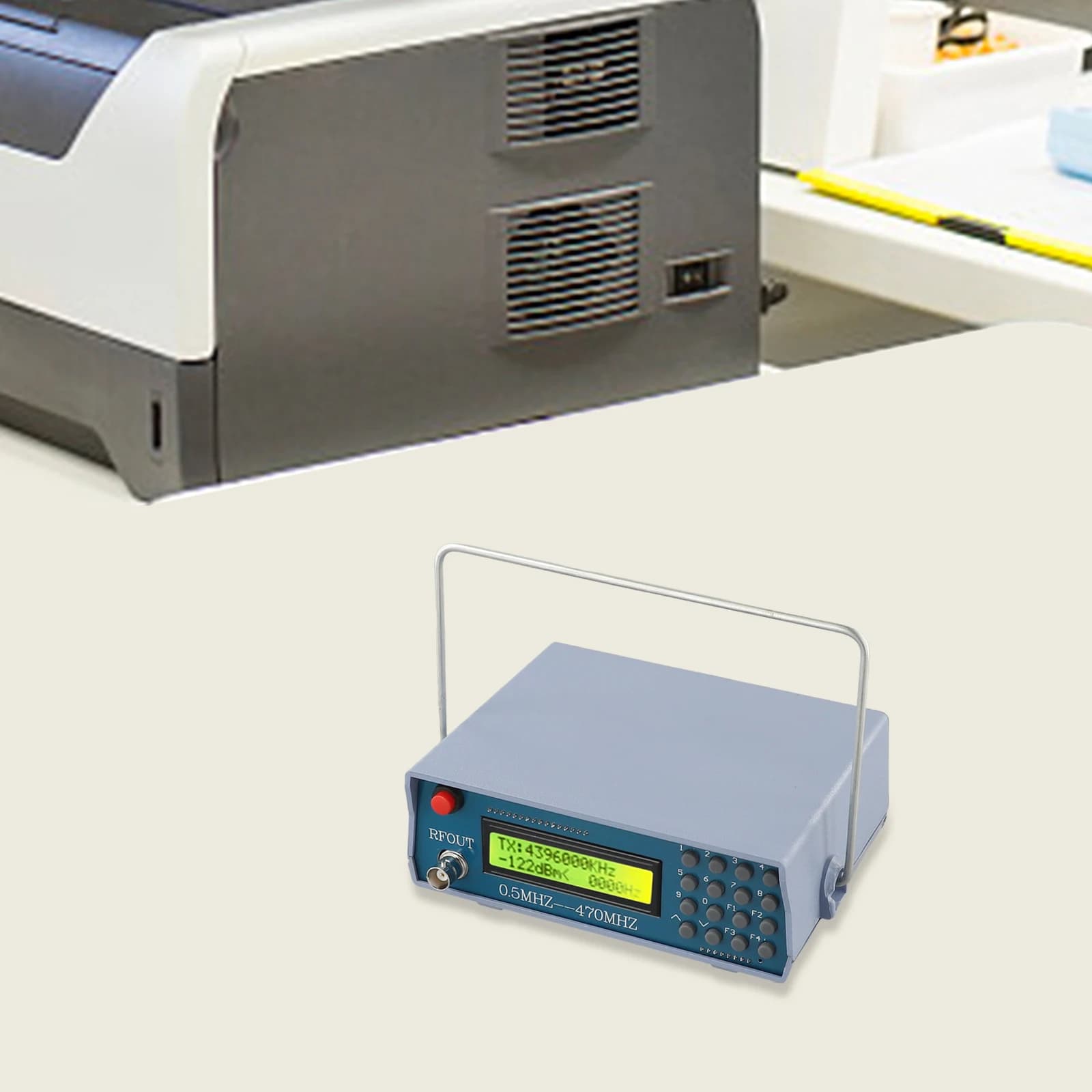 Generatore ABS -70 a 132dBm 0.5M a 470MHz Alimentazione 12VDC Modulazione di tono 800Hz Tester generatore con tasti a freccia
