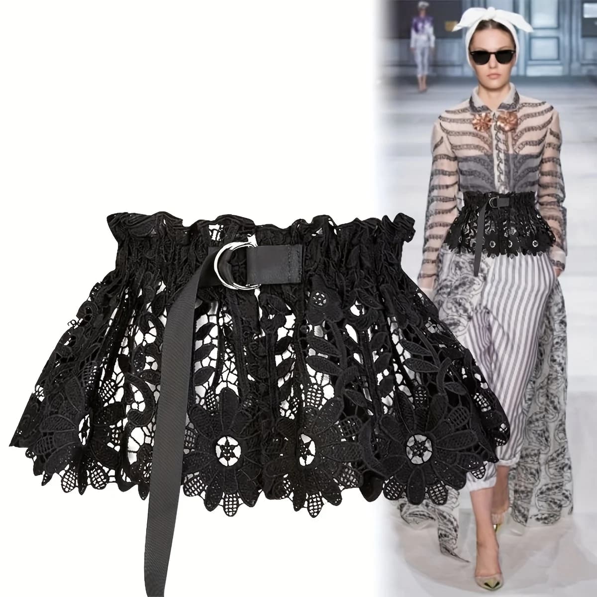 Nuovo corsetto con cravatta in pizzo Cinture larghe per il corpo dimagranti per le donne Cintura elastica a vita alta Cintura modellante elasticizzata Cummerbands