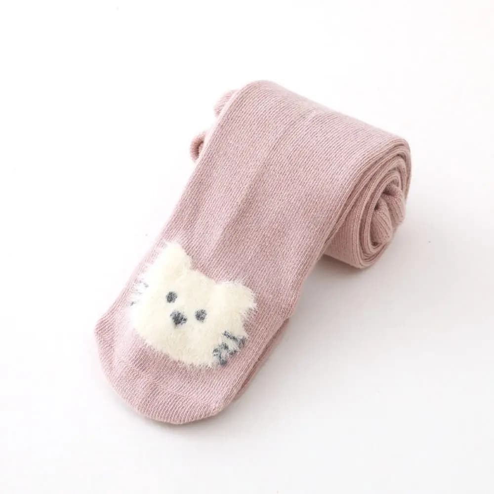 Sympathomies Animals Print Collants Newborn Leggings Elastic Knit Pantyhose for Kids Solid Color Korean Style Cotton Pantyhose for Kids Spring
