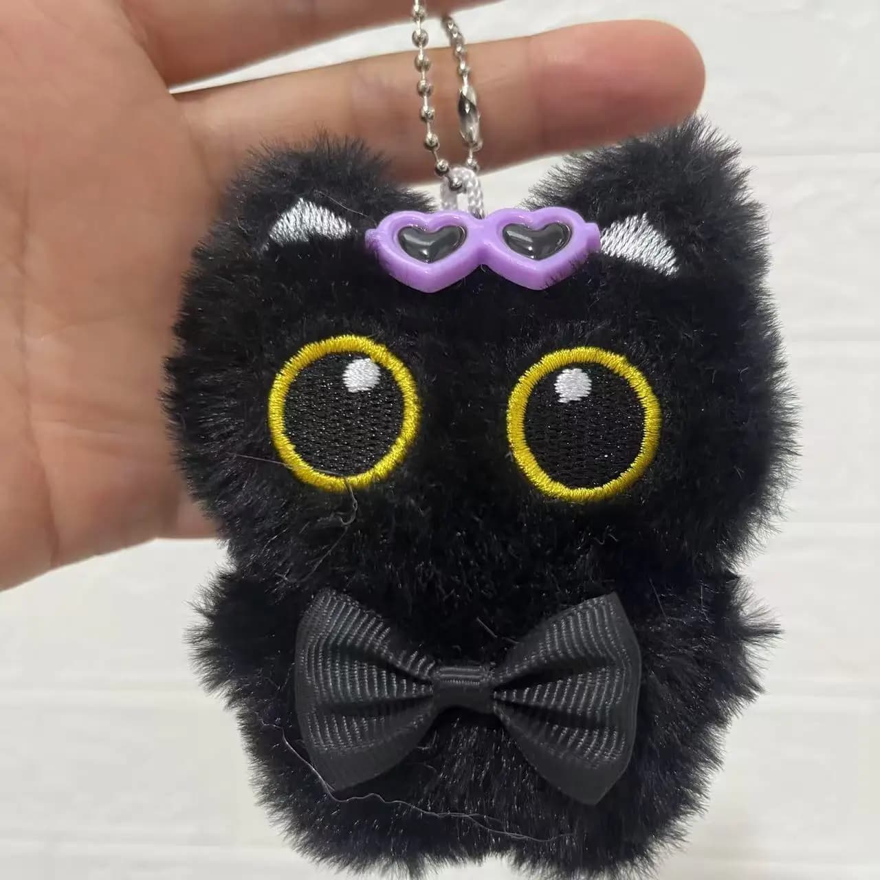 Portachiavi Gatto Nuovo stile Gatto nero Peluche Bambola Peluche Portachiavi Simpatico gatto Borsa Fascino Coppia Studente Regali Regalo di compleanno