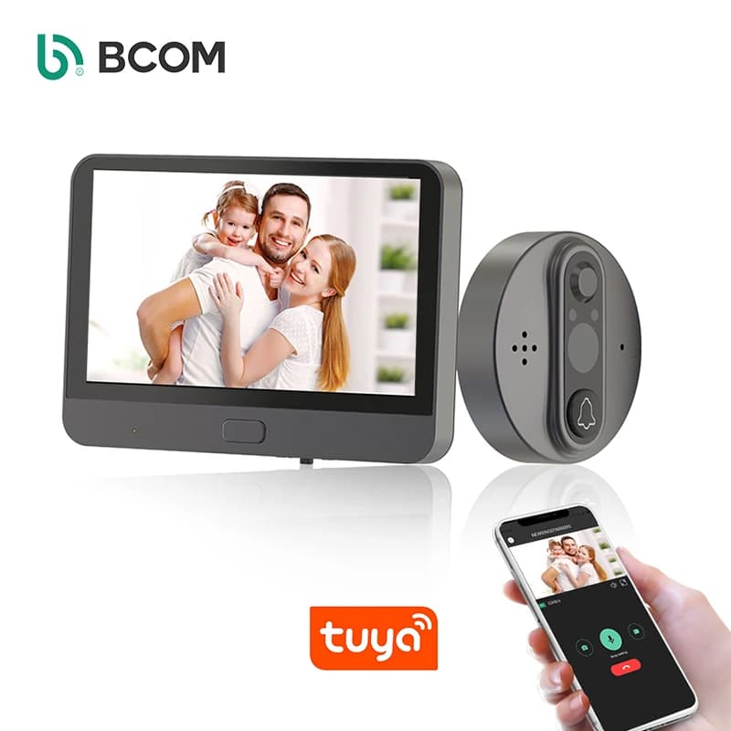 Home Wifi Smart Video Doorbell R9 4.3" TFT LCD 720P Low Power Remote Security Intercom Camera Voice Alarm Apartments Product