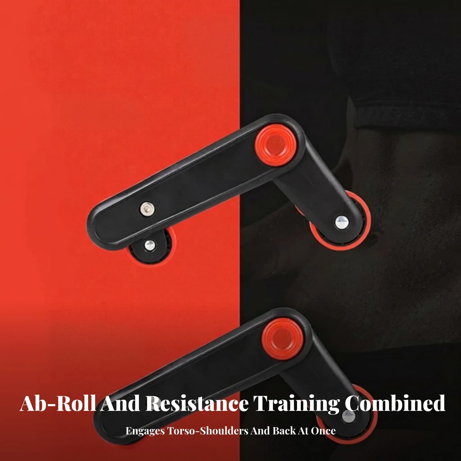 Ab Roller with Tripod Structure Stable Abdominal Wheel Support Frame Folding Abdominal Device Foldable Ab Roller Wheel Compact