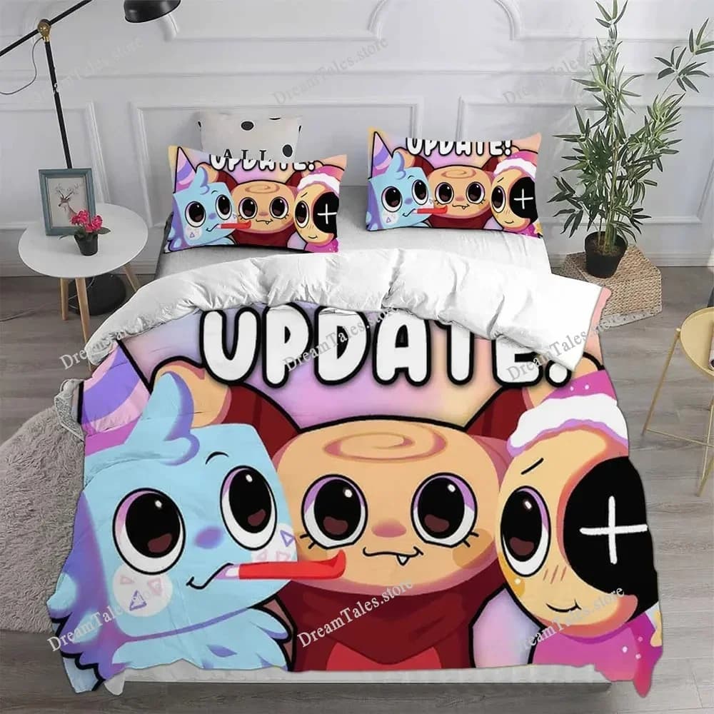 Set di Biancheria da Letto Game D-Dandy's World per Ragazzi e Ragazze, Copripiumino Singolo, Matrimoniale, Queen Size, Federe, Tessili per Camera da Letto e Casa