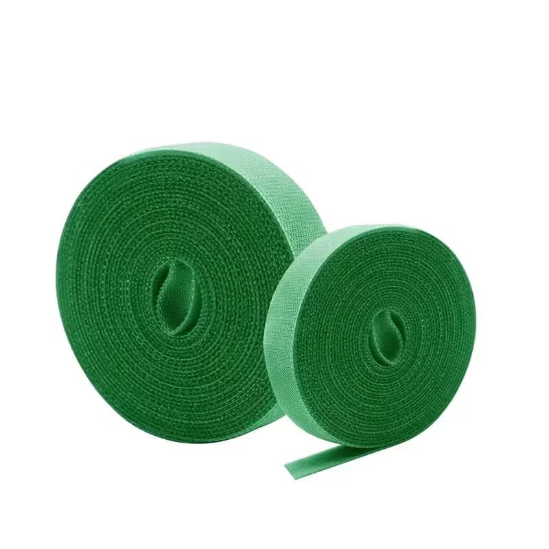 Nastro regolabile per supporto piante 1/25/50m, fascette in velcro per cavi dati / Legature in nylon verde per piante da giardino, nastro per piante