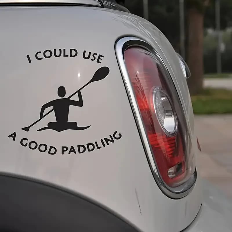 1pc adesivi per Auto neri, adesivi decorativi con Logo automatico, adesivi per lo Styling dell'auto Kayaker, decorazione per Auto (posso usare una buona pagaiatura