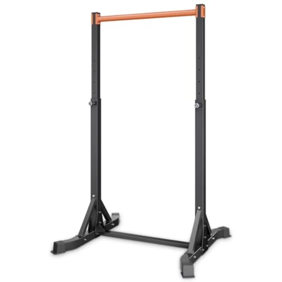 Pull Up Bar, 330LBS Capacity Portable Pullup Bar Station, Pullup Bars Free Standing with H-Frame Structure and Heavy-Duty Steel