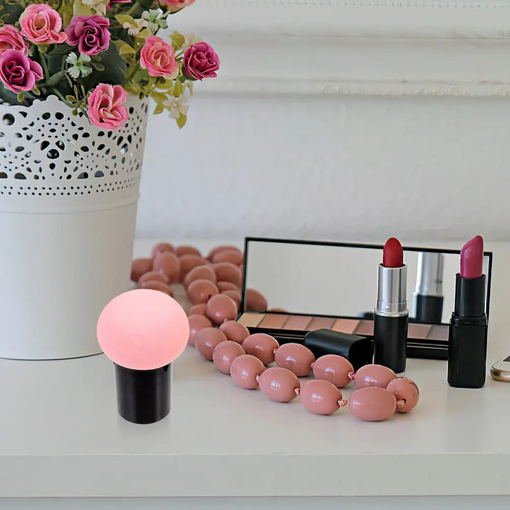 Set of 6 Sponges for Fungus Shape Make-up, Suitable for Dry and Bagnate, Soft and Premium, Save the Product and Give a Delicate Leather Feeling