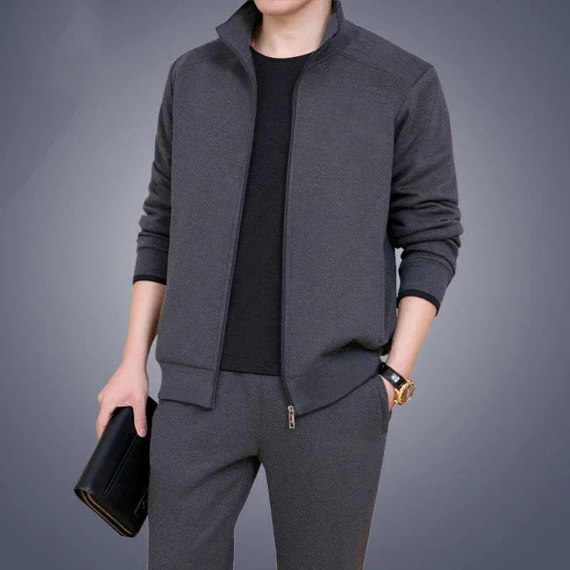 Autunno Inverno Uomo Casual Jogger Set Tute sportive Uomo Abbigliamento sportivo Cerniera Tuta Tuta Set Uomo 2 pezzi Set Tute maschili