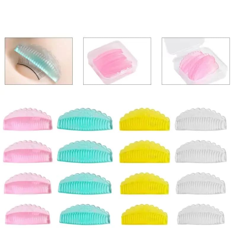 Nuovi 4 Paia di Cuscinetti in Silicone Autoadesivi a Strisce per Lifting Ciglia, Pad per Permanente Ciglia, Strumenti per Extension e Sollevamento Ciglia, Accessori per Trucco