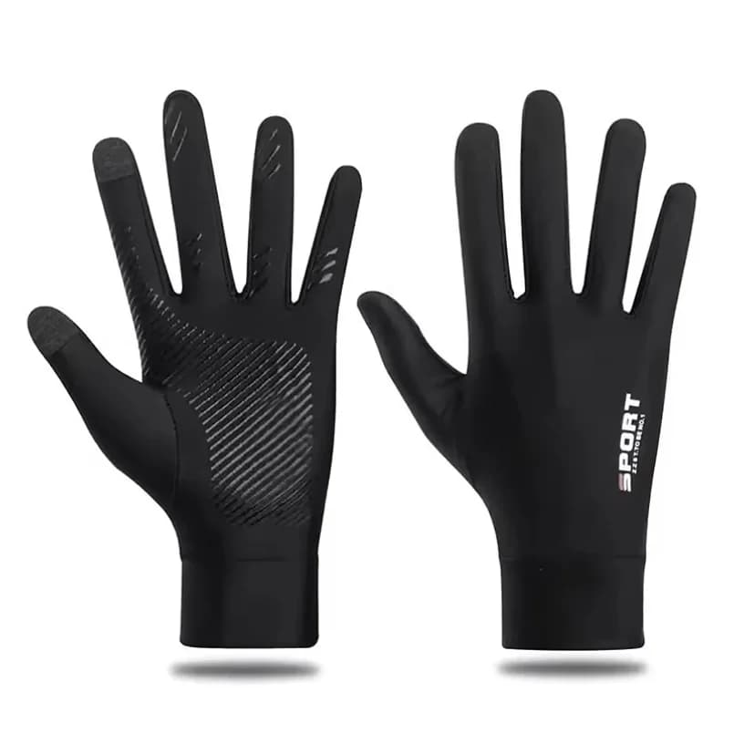 Guanti antiscivolo touchscreen unisex Guanti da pesca con protezione UV all'aperto Guanti da ciclismo ultrasottili estivi in seta ghiacciata