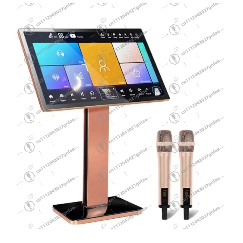 Macchina per Karaoke 4 in 1 da 21,5 Pollici con Disco Rigido da 2TB, Schermo Touch, Lettore KTV All-in-One per Feste in Casa, Selezione Intelligente dei Brani