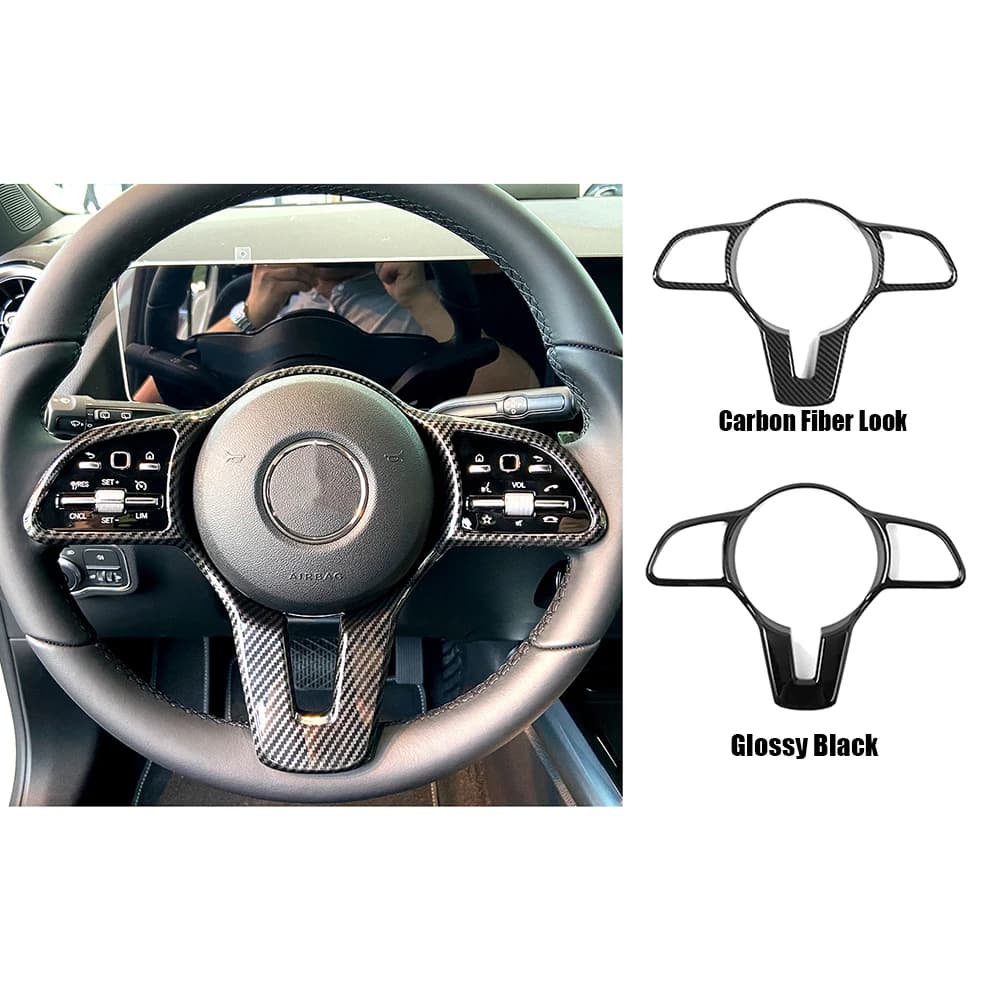 Wall sticker steering wheel covering cover for Mercedes-Benz 2019-2021 steering wheel auto panel covering decorative accessories