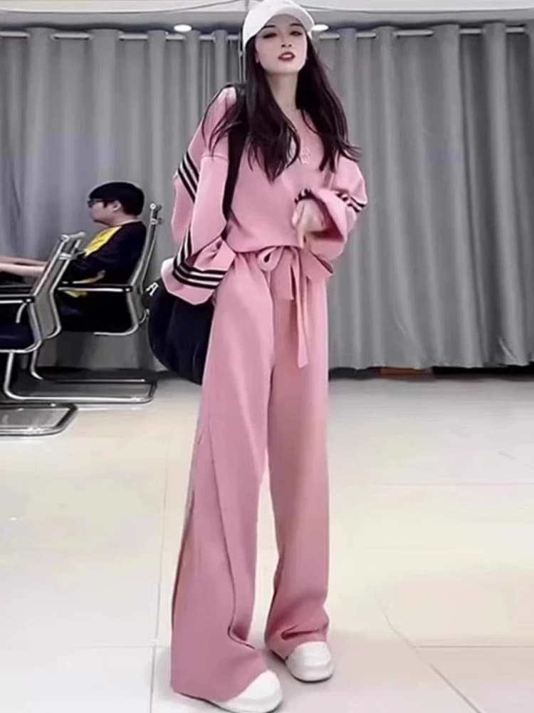 Casual Set for Women Autumn/Winter 2026 New Style Street Explosion Fashion and Western Style Loose Hoodie Pants Two Piece Set