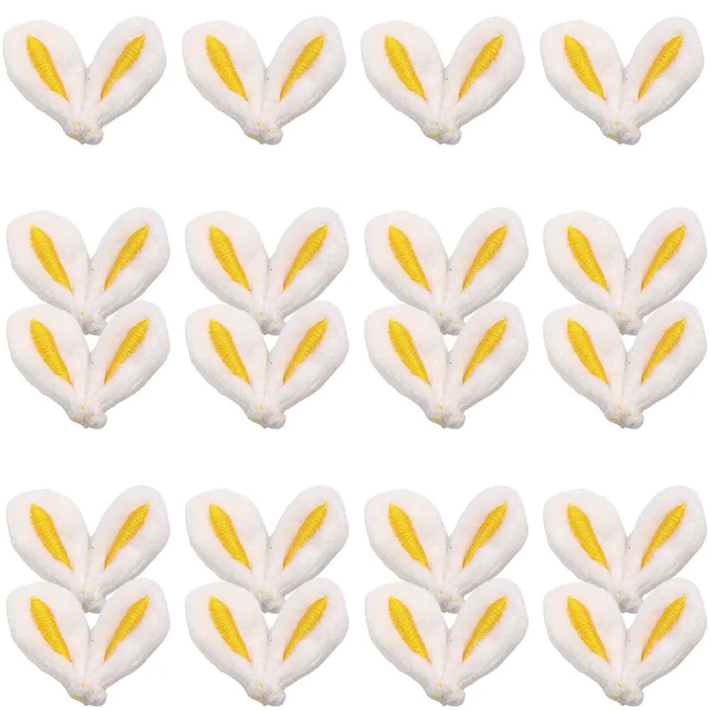 30 Pezzi Accessori per Capelli a Forma di Orecchie di Coniglio in Tessuto, Ciondoli a Orecchie di Coniglio per Fai da Te, Decorazione per Fermagli, Scrapbooking, Custodie per Telefono, Capelli