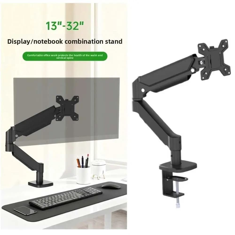 Desktop Mount Monitor Arm Stand with Tray 360° Multi-Direction Monitor Holder Ergonomic Expandable Monitor Bracket