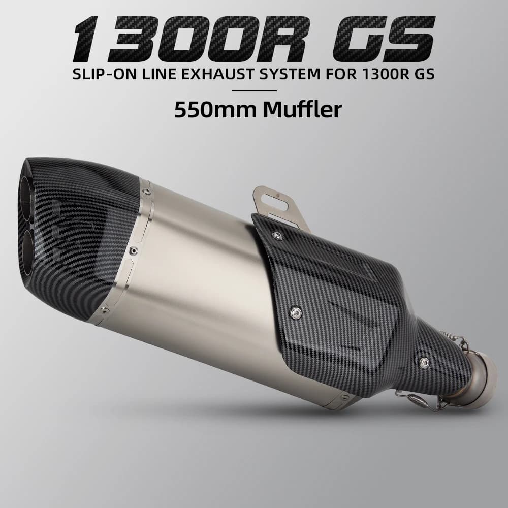 Per BMW R1300GS R1300 GS ADV moto sezione centrale tubo di collegamento centrale scarico modificato collegare con coperchio silenziatore a doppio foro
