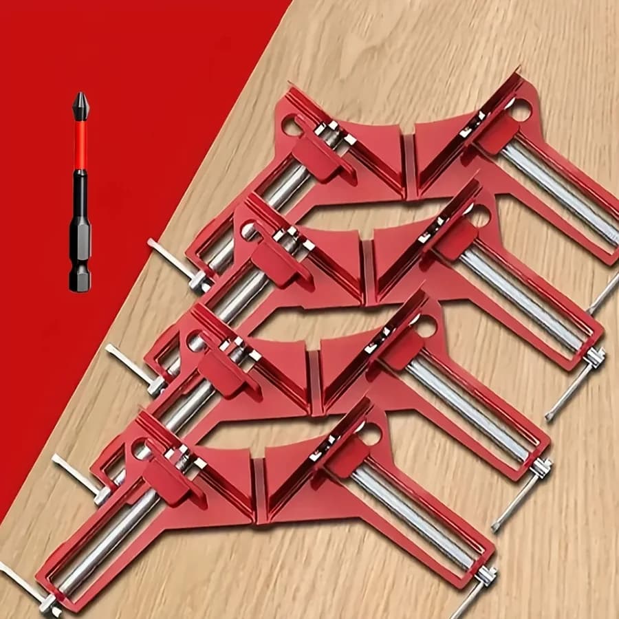 90 ° Morsetto ad Angolo Retto, Supporto per Cornici e Vetri - Pratico Utensile Manuale per Falegnameria Fai-da-Te
