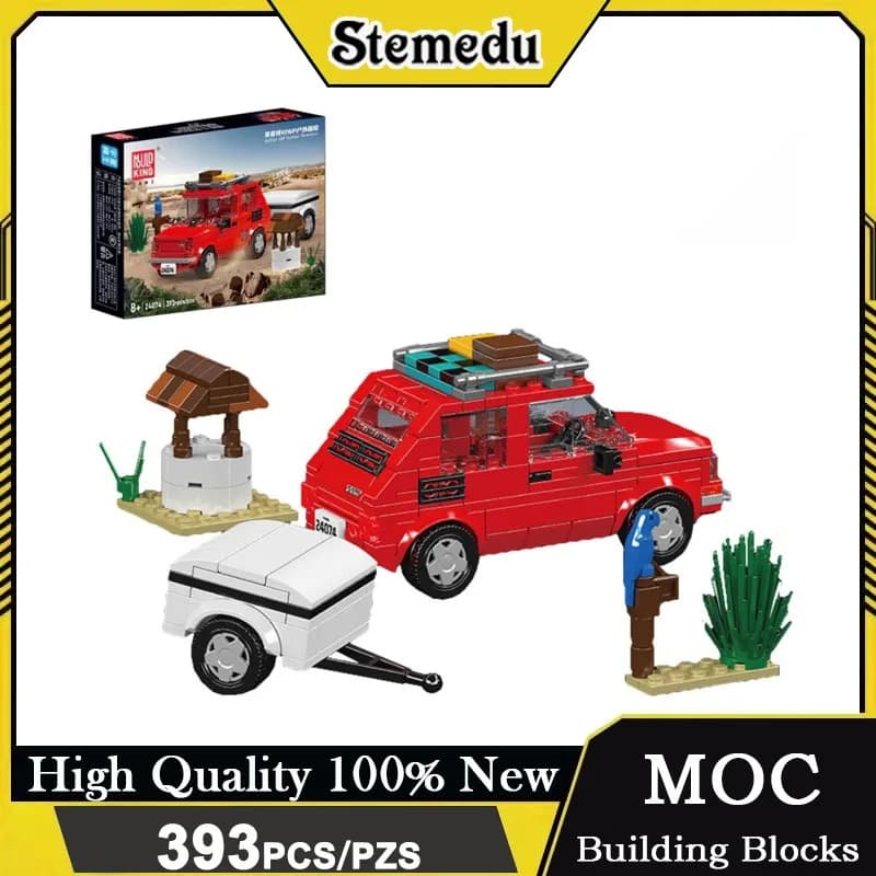 Mould King 393PCS Blocchi di costruzione per veicoli fuoristrada Avventura all'aria aperta Modello di auto Mini Assemblaggio di mattoni Giocattoli fai da te Set regalo