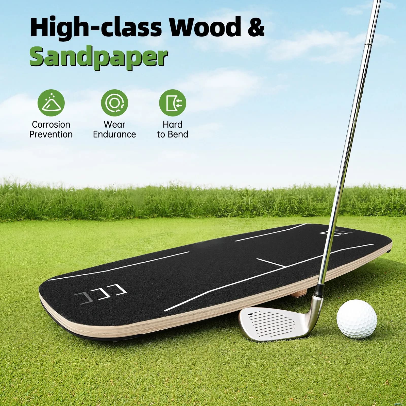 Golf Balance Table with Pressure Plate, Swing Trainer for Internal and External Use, Improved Stability and Power
