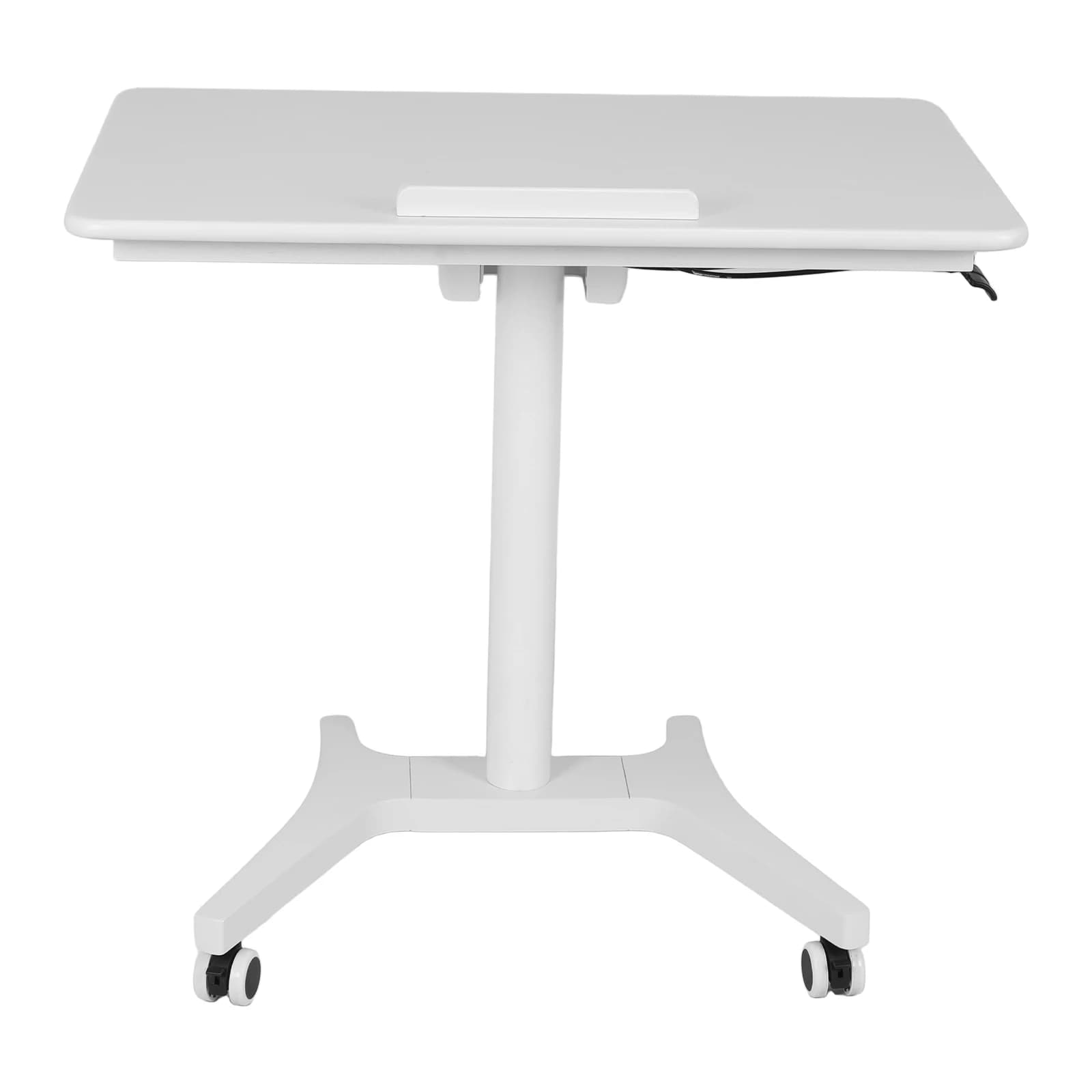 Scrivania mobile con supporto per sedersi, postazione di lavoro con supporto per sedersi regolabile in altezza con ruote, scrivania per computer di sollevamento, tavolo per laptop mobile per ufficio domestico