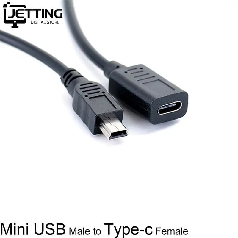 30 centimetri Mini USB Maschio a Tipo-c Femminile di Dati di Ricarica Cavo Adattatore Cavo Adattatore