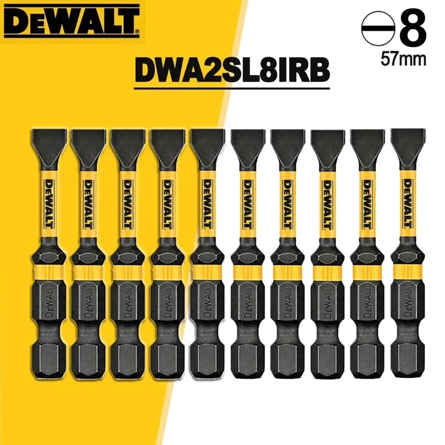 Set di punte per cacciavite a impatto DEWALT con attacco da 1/4, punte lunghe per trapano elettrico, accessori per utensili elettrici da 1/5 pezzi DWA2SL8IRB