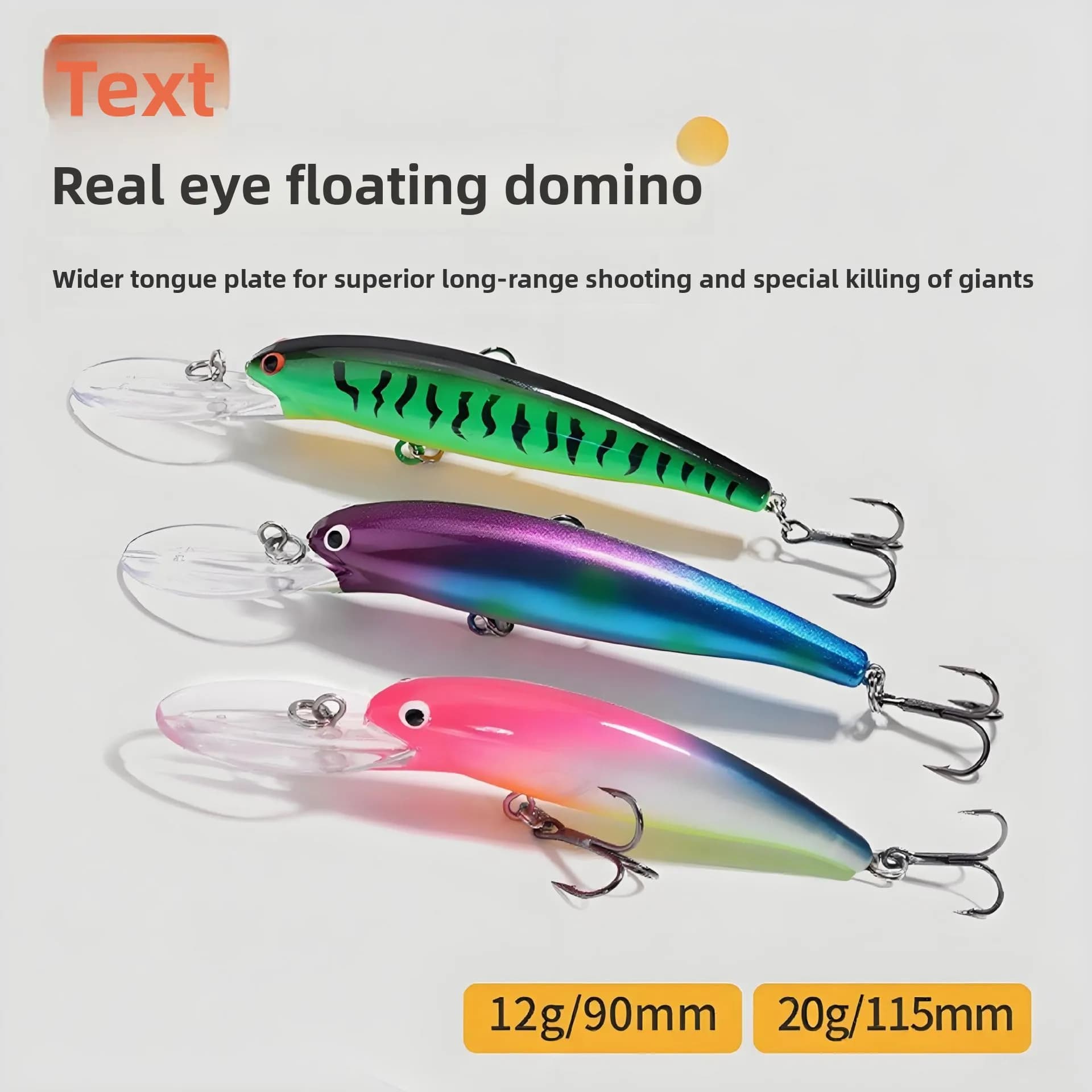 New fishing bait with bait, hard plastic bait for laser engraved fish, bionic bait for sea fishing, long-language bait for big fish with real eyes