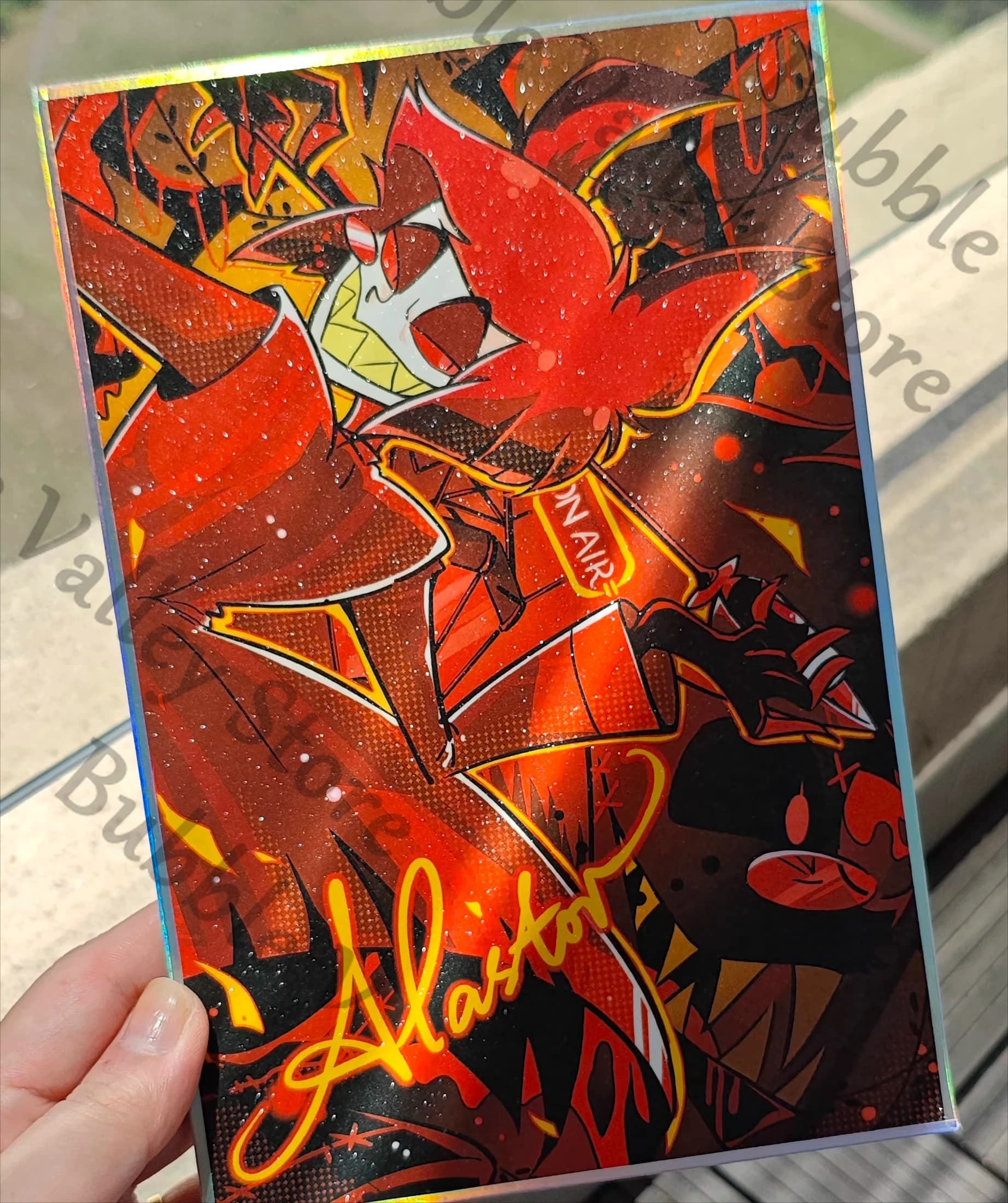 Hazbin Hotel Alastor Vox Adam Angel Dust Husk Cosplay Anime Cartoon ‌ Doppio Flash ‌ Cartoncino Colorato per Illustrazioni ‌ Shikishi
