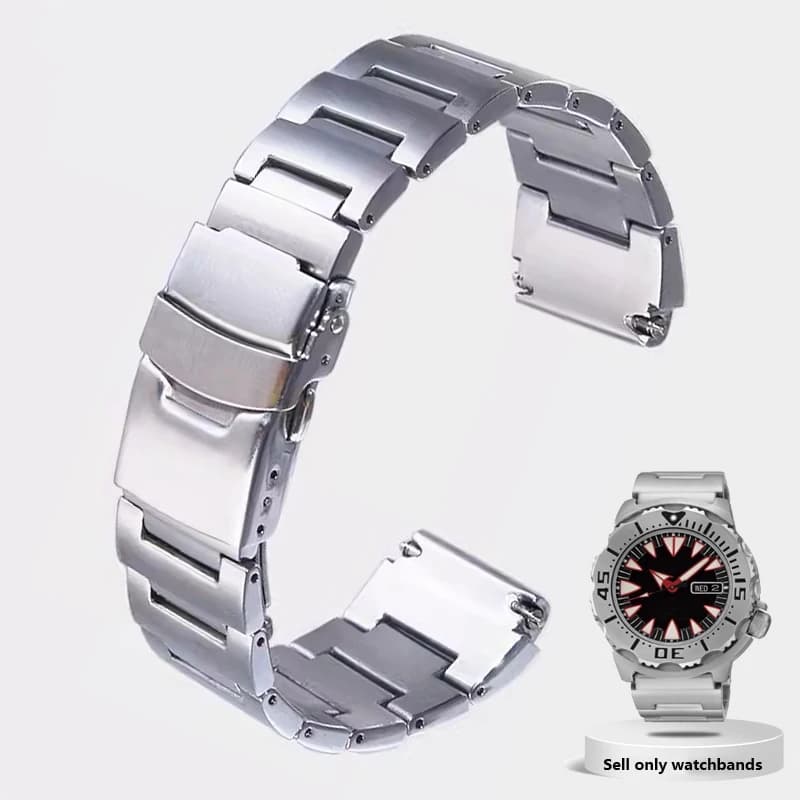 Bracciale in acciaio inossidabile 20MM Per SEIKO No. 5 cinturini per orologi con denti rossi Water Ghost Little Monster SRPH75K1 SKX781 779