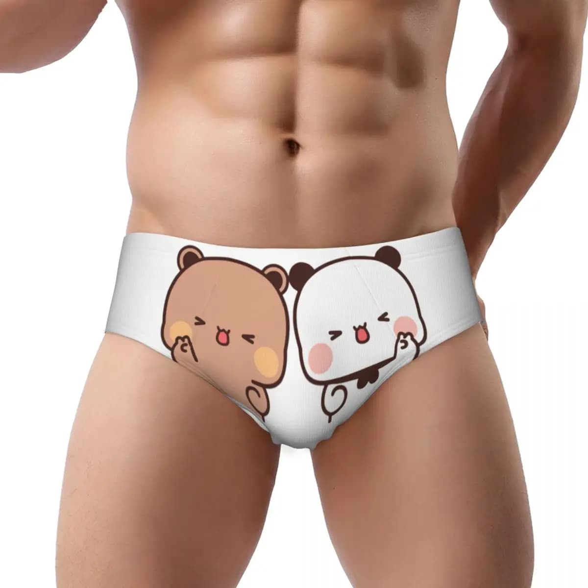 Biancheria intima da uomo personalizzata Bubu Dudu Panda e Brownie Bear Coppia mutande Comfort Slip intimo