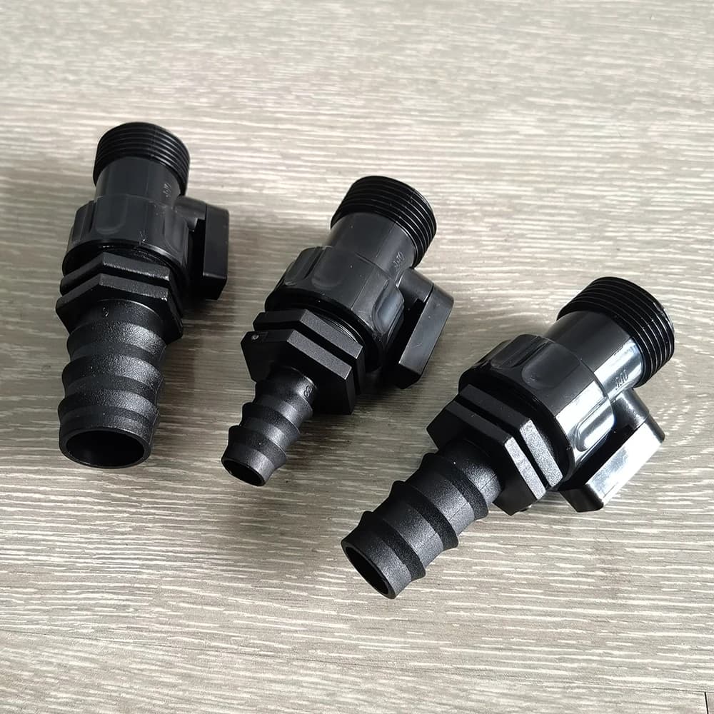 3/4 ''Connettore per tubo dell'acqua Rubinetto per secchio dell'acqua piovana Interruttore della valvola dell'acqua in plastica Giunto per tubo di irrigazione a goccia Irrigazione del giardino
