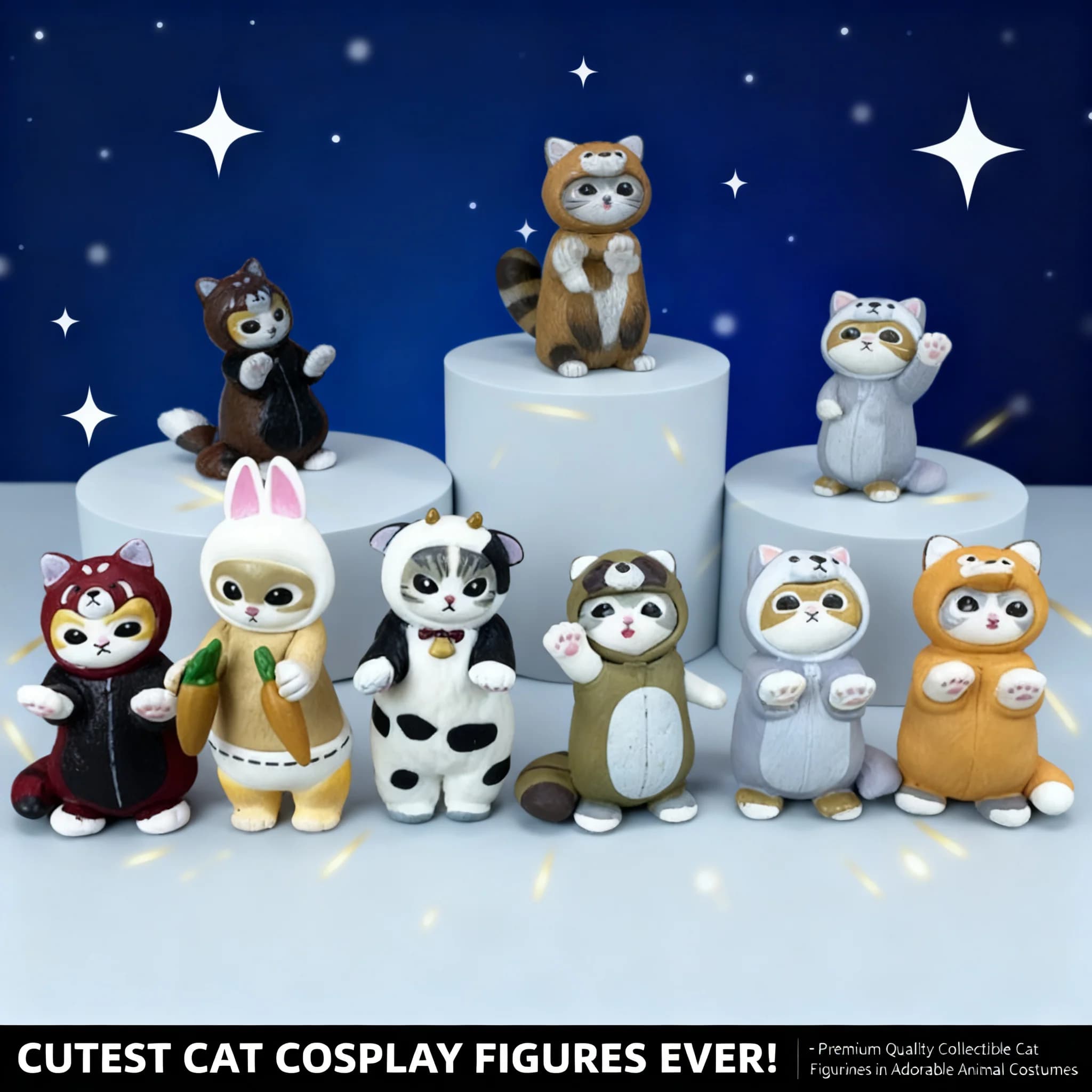 Mofusand Cute Great White Shark Blind Box Cat Series Handmade Orca Cross Dressing Action Figure Desktop Decor Surprise Gifts