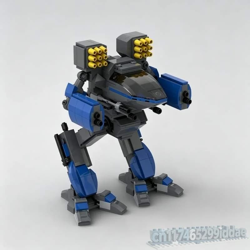 517PCS Mech Robot MOC Creative Building Blocks Sci Fi Vehicle Model DIY Assembly Puzzle Educational Toy Gift Collection Display