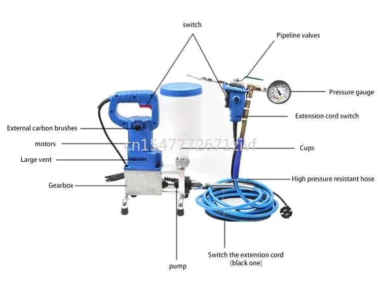 Macchina per stuccatura di piastrelle Macchina per iniezione di colla per piastrelle a tamburo Riparazione per stuccatura di fori piccoli da 1,8 mm