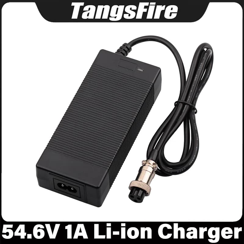 Caricabatterie Intelligente Li-ion 54.6V 1A 13S per Scooter Elettrico 48V Bicicletta Batteria Polimero Litio Connettore DC