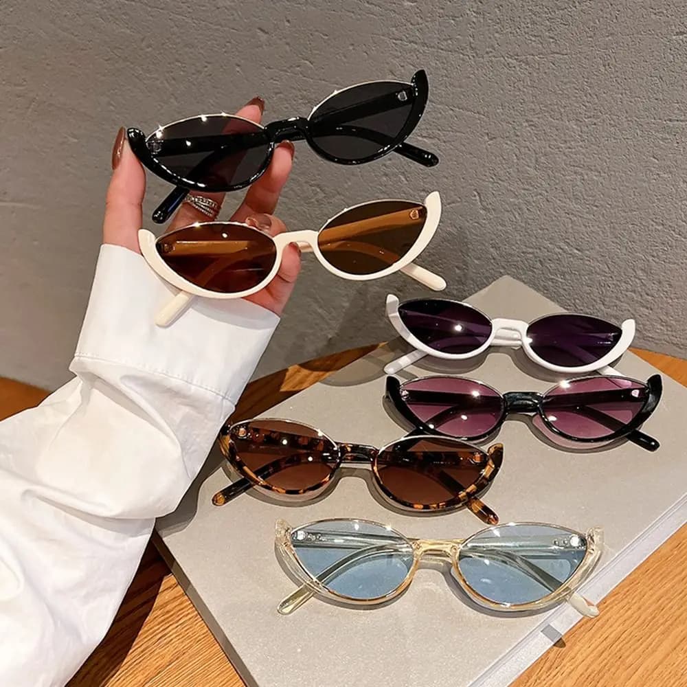 Fashion Women Men Small Cat Eye Sunglasses Sun Glasses Half-frame Shades