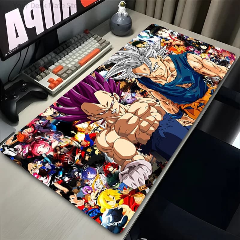 Tappetino per Mouse Grande DBZ, Accessori per Gaming PC, Tappetino Kawaii per Tastiera e Scrivania, Tappeto Dragon Ball Z