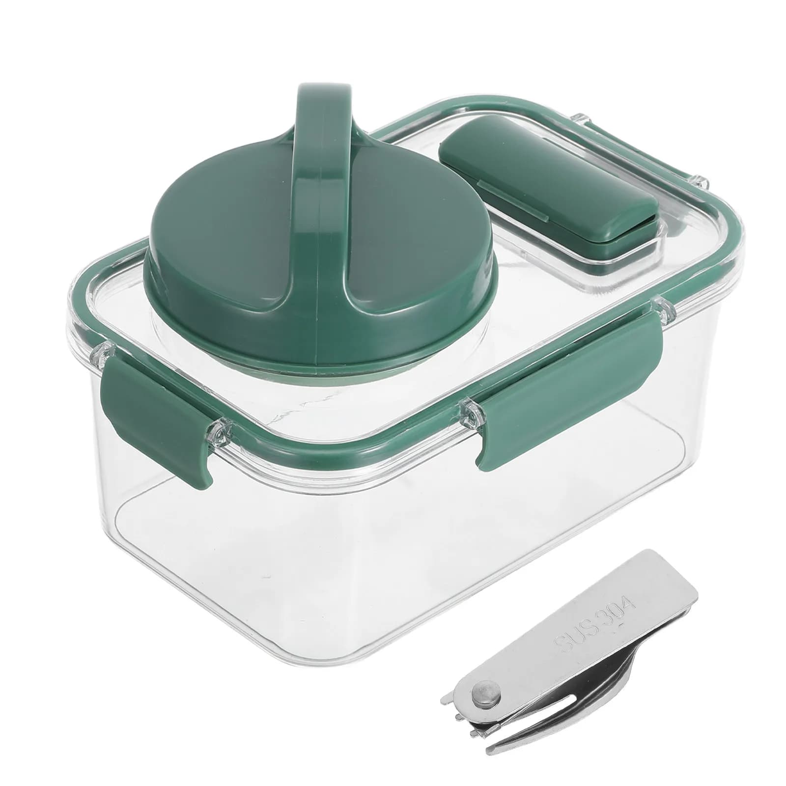 Salad Storage Container with Dressing Cup Fork Leakproof Large Capacity Meal Prep Lunch Box Portable Salad Bowl for Travel