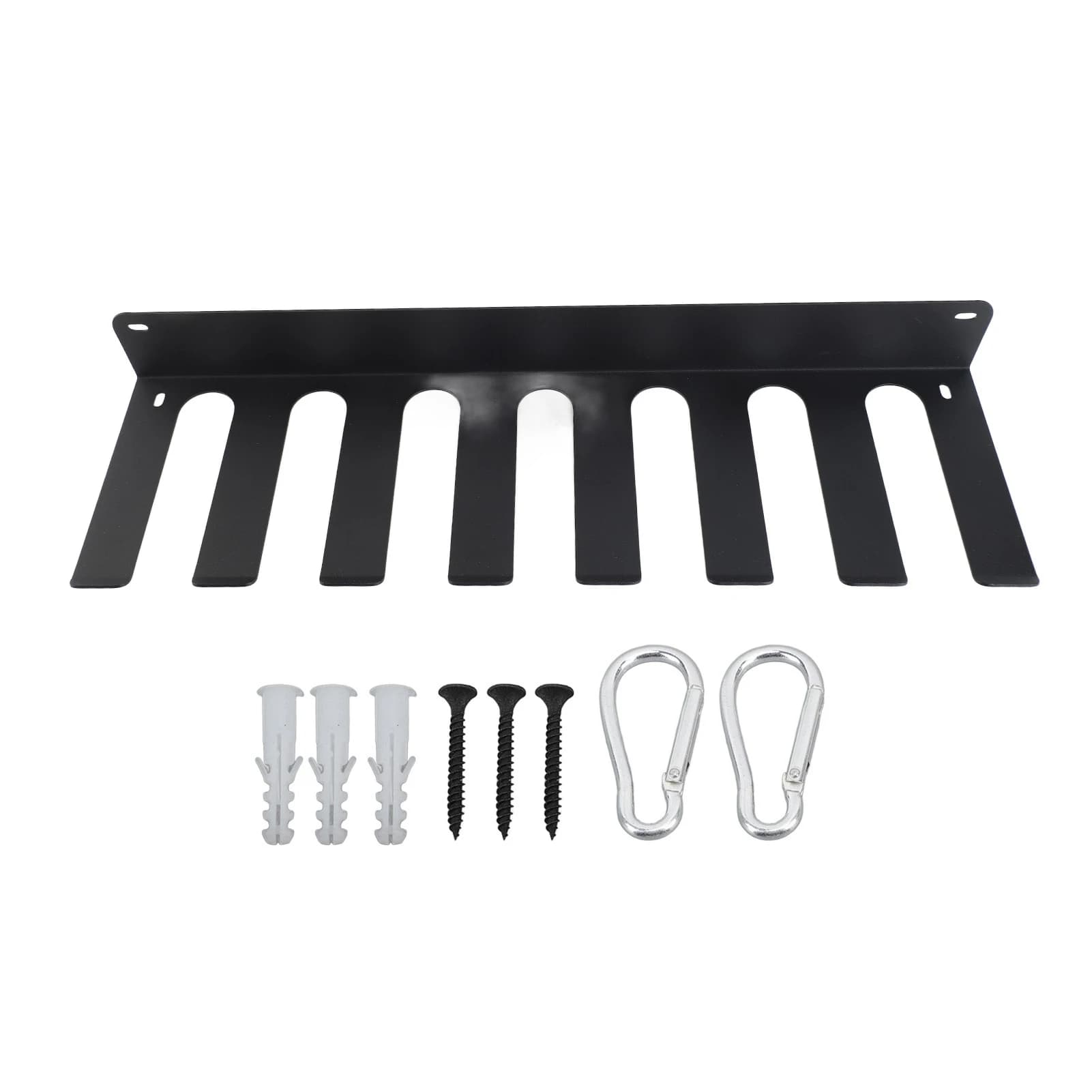 Carbon Steel Gym Organizer Rack 8 Hook Versatile Gym Equipment Wall Rack Hanger for Exercise Bands Barbell Bar Jump Rope
