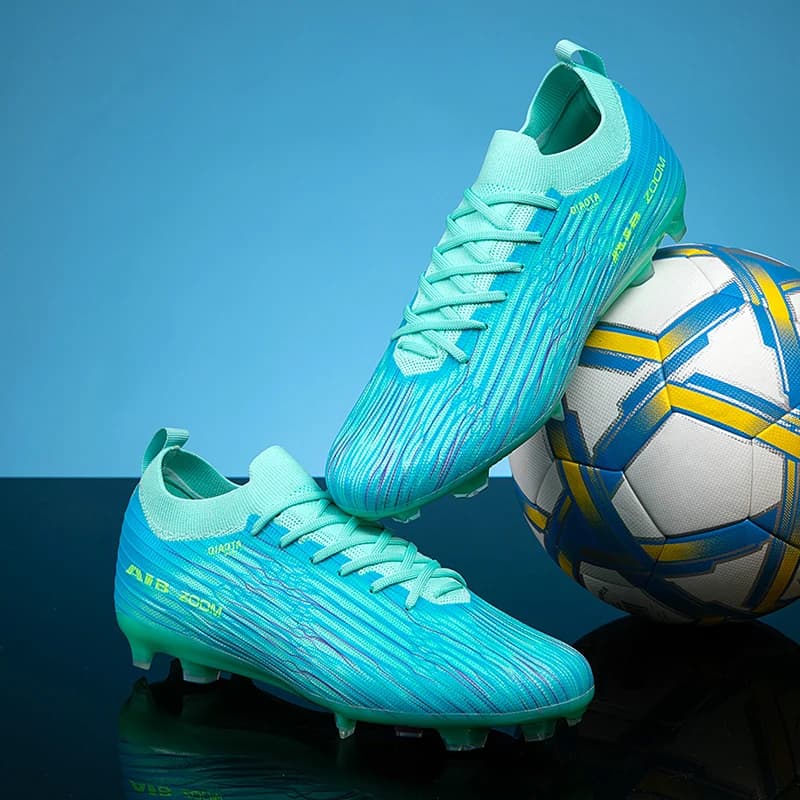 Teen Ankle Wrap Soccer Cleats Padded Support Flexible Non Slip Studs Breathable Outdoor Grass Casual Training Footwear