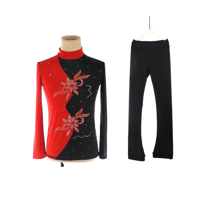 Tuta da performance per pattinaggio artistico Nasinaya-Boys, pantaloni da competizione personalizzati per pattinaggio su ghiaccio per bambini, ginnastica Patinaje2
