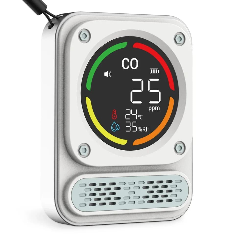 Rilevatore di Monossido di Carbonio Portatile 3-in-1 Ricaricabile HEDAO FS-5000 2026 con Allarmi Sonori e Luminosi, Garanzia 1 Anno per Viaggi e Campeggio