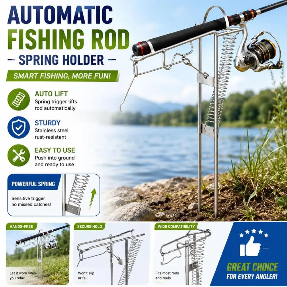 Automatic Fishing Rod Holder Easy to Assemble and Dismantle Rod Holders Suitable for All Types of Fishing Rods Ground Holder