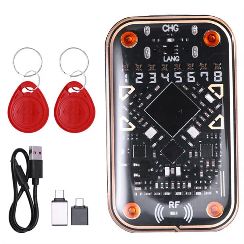 B18B Chameleon Ultra V2.0 Lettore di chip intelligente RFID Lettore di chip intelligente RFID 125K 13,56M Decodifica scheda Duplicatore NFC